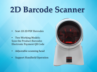 Escáner de Código de Barras USB de Escritorio, Escanea Códigos 1D, 2D, PDF y QR, Alta Velocidad, para Supermercados y Comercios Minoristas, en Stock