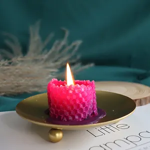 شمع عسل عضوي الشموع 100% النقي الفاخرة اليدوية عمود شمعة تصميم الشموع ل هدية