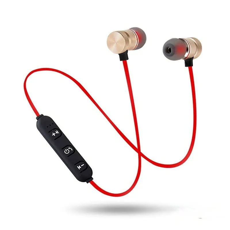 5.0 BT TWS Earphone Sports Neckband Magnetic Wireless Headset Stereo Earbuds Music Metal Headphones With Mic For All Phones