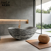 Nouvelle baignoire ovale monobloc sans joint de style chinois, design élégant, pour petits appartements et maisons d'hôtes