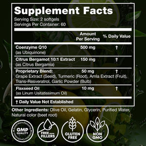 Cápsulas ENERGY BOOST CoQ10 de alta calidad para promover la salud del corazón y el apoyo antioxidante PARA HOMBRES Y MUJERES - Product Image 2