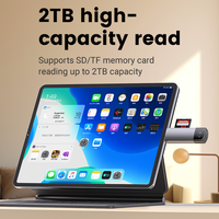 Lector de Tarjetas Tipo-C+USB-A 3.0 de Alta Velocidad, Personalizable de Fábrica para Android/Windows/Mac/Linux, Compatible con Instalación Externa