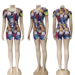 New Fashion Summer Hot-selling <strong>Cheap</strong> Customized Short Sleeves Pajamas Zodiac Adult <strong>Onesie</strong> for Women - Product Image 5