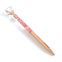 Stylo bille grand format effet diamant avec corps à paillettes liquides pour le bureau, l'école, les étudiants, les cadeaux et la publicité