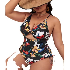 Traje de Baño de Una Pieza para <span class=keywords><strong>Mujer</strong></span>, Talla <span class=keywords><strong>Grande</strong></span>, Estilo Europeo y Americano, Secado Rápido, Estampado, para Playa, 2026 - Product Image 2