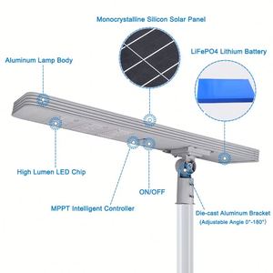 ไฟถนนโซลาร์เซลล์ LED IP65 พร้อมแบตเตอรี่ รับประกัน 5 ปี สำหรับถนน ขายตรงจากโรงงาน - Product Image 2