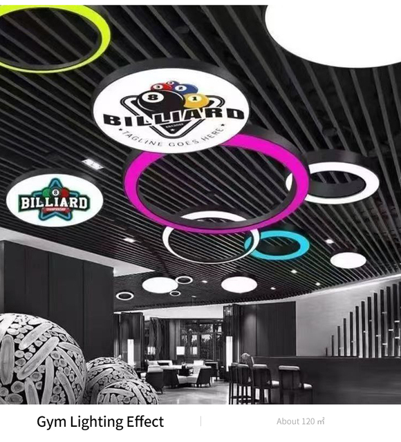 Interior Round Modern Hanging Lamp 24w 36w 48w Led Ring Chandelier Pendant Light