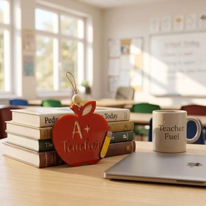 Ornamento a Forma di Mela Personalizzato per <span class=keywords><strong>Insegnanti</strong></span> A+ |   Regalo Personalizzato in Acrilico 3D |   Forniture Scolastiche all'Ingrosso per Rivenditori 2026 - Product Image 4