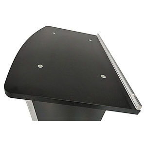 Chaude SalesAcrylic Podium Chaire Église <span class=keywords><strong>Conférence</strong></span> Lutrin Noir <span class=keywords><strong>Bois</strong></span> Plateau Porte-Gobelet sur Roues avec Blanc Croix TP-004 - Product Image 5