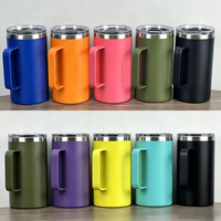 Thermos multifonctionnel en acier inoxydable à double usage chaud/froid, 24 oz, isolation thermique 12-24h, bouteille d'eau portable, durable et élégante
