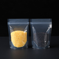 Sacs d'Emballage Alimentaire Transparents à Fond Plat, Zip Refermable, Anti-Humidité, en Plastique BOPP pour Fruits Secs et Snacks - Vente en Gros