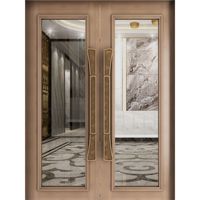 Manija Escultural Negra de Aluminio Tallado para Puerta, de Alta Resistencia, Herraje Decorativo Artístico para Puertas de Lujo de Salas de Exhibición y Tiendas