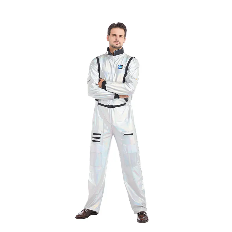 Macacão astronauta masculino personalizado, traje espacial para homens adulto, costura de piloto da força aérea, vestido de festa