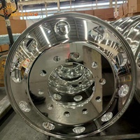 Jantes de camion en aluminium chromées pour camions légers européens 22.5 24.5 22.5x7.5 22.5x8.25 22.5x9 22.5x11.75