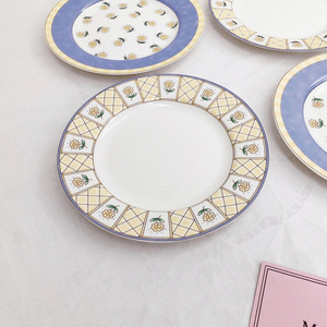 French Ins Retro Small Daisy Ceramic Dinner Plate Fashion Household Western Food Plate Dessert Fruit Cake Plates - Product Image 4