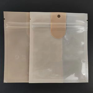 Bolsa de jabón transparente con estampado personalizado, bolsa ecológica con cremallera, para barra de esponja cosmética, embalaje de un lado, con orificio para el mango - Product Image 3