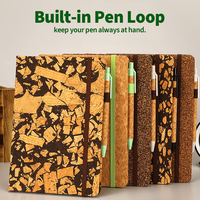 Ensemble cadeau de carnet en papier recyclé écologique avec logo personnalisé, carnet en liège à base de marc de café pour cadeaux d'entreprise
