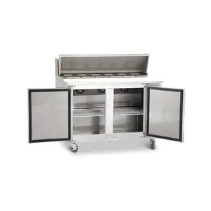 Réfrigérateur de Table pour cafétéria à 2 portes, modèle S/S, Commercial, nouveauté 2019