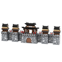 Ensembles de blocs de construction de modèles d'action de fort de mur de ville militaire MOC chauds pour enfants, jouets éducatifs créatifs DIY MOC5044