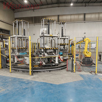 Table rotative multi-stations sur mesure pour usage industriel intensif, pour la production en ligne de production