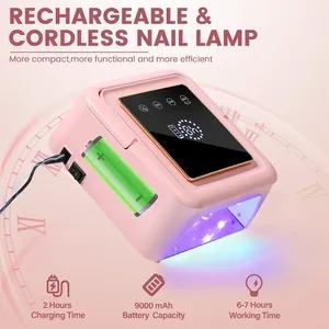 36LEDS Nail <b>Lamp</b> Rechargeable UV LED Drying <b>Lamp</b> With Fast Drying <b>Wireless</b> Nail <b>Lamp</b> for Curing All Gel With Timer Auto Sensor - Product Image 3