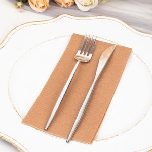 Guardanapos de Papel com Toque de Linho Cor Terracota Personalizados para Jantar - Product Image 3