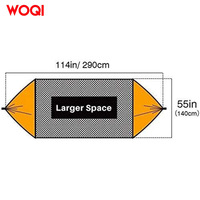 Hamac de camping WQ avec moustiquaire hamac compressible avec sangles d'arbre et mousquetons