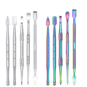 Juego de 5 Piezas de Empujadores de Cutículas de Acero Inoxidable de Doble Cara, Herramientas de Manicura con Empujador de Cutículas Colorido - Product Image 5