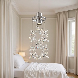 Lustre de chevet en cristal célèbre sur Internet, luxe léger, designer français, lampe murale romantique de fond - Product Image 1