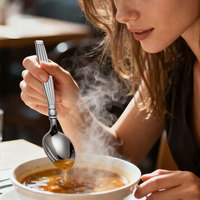 Ensemble de couverts en acier inoxydable 18/10 épais et robuste avec manche gaufré, fourchettes, couteaux et cuillères pour la maison et les mariages