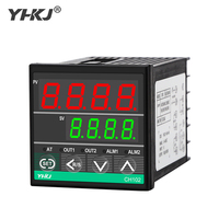 Termómetro Digital Dual PID, Controlador de Temperatura Industrial CH102, Salida Dual SSR y Relé