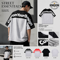 Kaos Oblong Lengan Pendek Katun Murni Desain Khusus Pewarnaan Benang Unisex Oversize Longgar Pria Wanita Fashion Streetwear Kerah Bulat