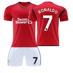 23-24 Red Devils home C Ronaldo shirt No. 7 25 Sancho 10 Rashford 1 De Gea football uniform printing wholesale