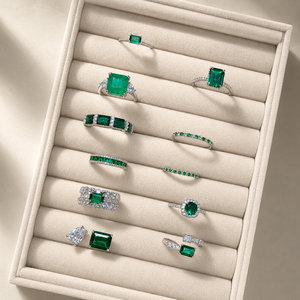 Shimmering High Jewelry 925 Sterling <b>Silver</b> Lab Grown Diamond Women 5A Zirconia <b>Eternity</b> Band Wedding Emerald Cut Stone <b>Rings</b> - Product Image 5