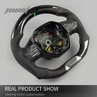 Volant en fibre de carbone personnalisable pour Peugeot E208 308 E308 408 E408 4008 508 E508 GT avec écran LED et revêtement en cuir