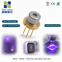 Diode laser violette monomode Nichia NDV1743 405nm 65mW TO3.8 à 3 broches pour tests biomédicaux et détection de particules fines