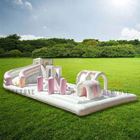 Terrain de jeu gonflable d'obstacle à thème de terrain de jeu d'équipement commercial de nouvelle conception avec piscine à balles