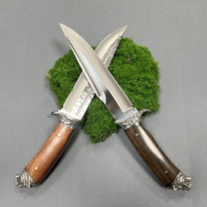 Cuchillos <span class=keywords><strong>de</strong></span> caza con mango <span class=keywords><strong>de</strong></span> madera <span class=keywords><strong>de</strong></span> aspecto feroz con tratamiento <span class=keywords><strong>de</strong></span> espejo en relieve <span class=keywords><strong>de</strong></span> Lobo, cuchillos <span class=keywords><strong>de</strong></span> hoja fija con vaina, cuchillos huntimg - Product Image 2