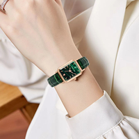 Lot de 4 Montres à Quartz Tendance avec Cadran Rond/Carré, Boîtier en Alliage Antique, Fenêtre de Cadran en Verre, Bracelet en Cuir, Coffret Cadeau Élégant pour Femme 2.0