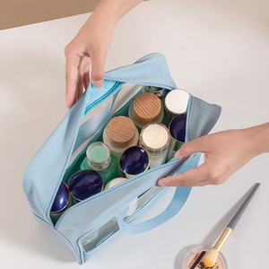 Borsa per Cosmetici in PVC Trasparente Riutilizzabile con Logo Personalizzato, Grande, Media e Piccola Capacità, alla Moda, da Viaggio, con Cerniera, per Ragazze e Donne - Product Image 3