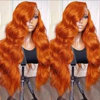 Approvisionnement direct # Perruques de cheveux humains roux cuivrés 350, cheveux bruts birmans roux cuivrés, dentelle HD invisible effet fondant