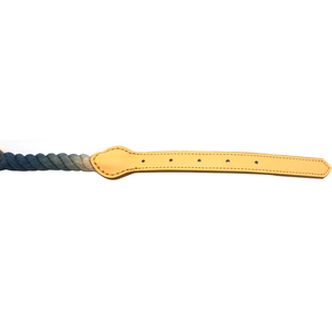 <span class=keywords><strong>Collar</strong></span> de Perro de Cuerda de Algodón Ecológico Premium con Hebilla de Acero Inoxidable y Anillo en D, Patrón Sólido de Cuero PU para Perros Medianos y Grandes - Product Image 5