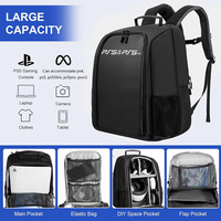 Hochwertiger Wasserdichter Stoßfester Langlebiger Leichter Nylon-Reißverschluss-Rucksack Große Kapazität Schutz für PlayStation 5 Slim/PSVR2