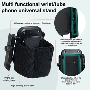 <span class=keywords><strong>Support</strong></span> de Téléphone Rotatif à 360° pour Poignet de Vélo, <span class=keywords><strong>Support</strong></span> Brassard pour Smartphone, Sangle de Poignet pour Course, Randonnée, Cyclisme - Product Image 6