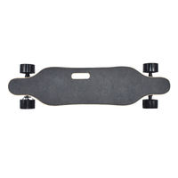 Longboard Skateboard Électrique à 4 Roues, Moteurs Doubles, Télécommande, Longue Portée, pour Adultes et Enfants