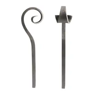 wrought iron components Shepherd's Hook in 14mm Plain Square Bar for gate fence railing handrail balustrade