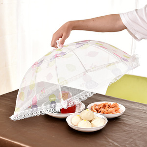 Foldable Food Cover With Lace Edge Washable Food <b>Umbrella</b> For <b>Table</b> Use - Product Image 1