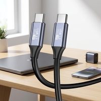 USB Type-C 3.2 Gen2 240W Charge rapide Prise en charge de l'écran 4K Transfert de données haute vitesse 20 Go Conducteur en alliage d'aluminium et cuivre pur