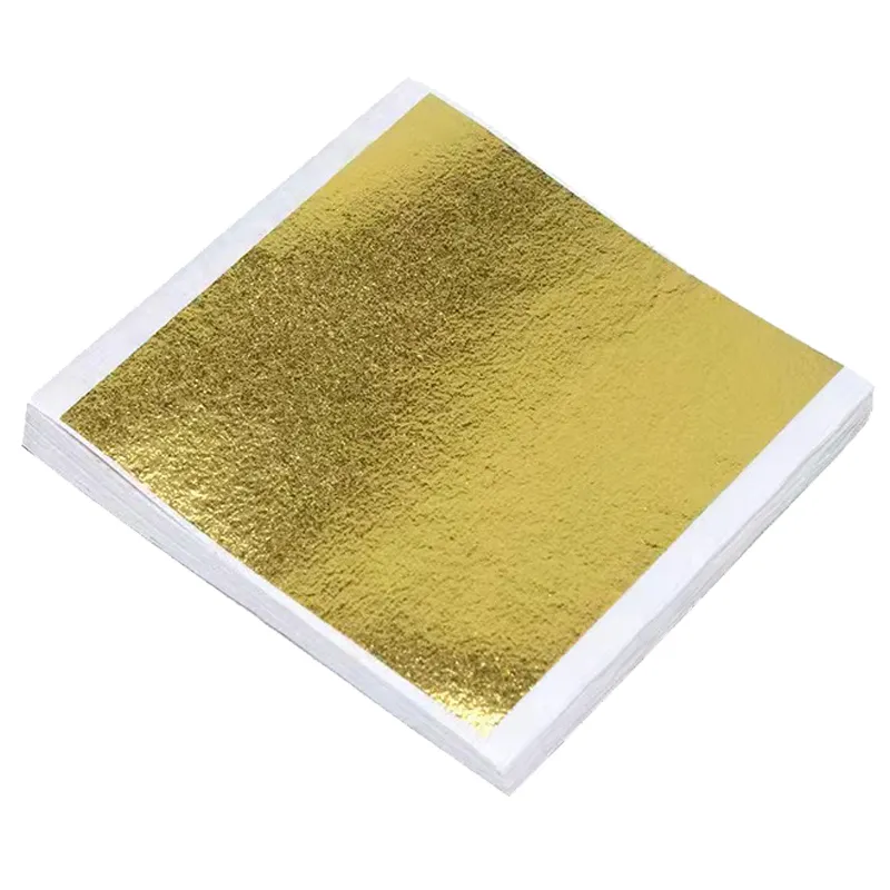 Brand new product Taiwan gold leaf Sheets 14*14 cm for Art Gliding furniture craft and so on Decorating