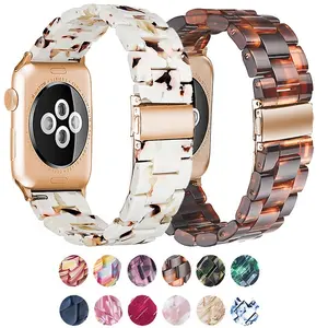 Resin Strap For Iwatch 7 6 Se Ultra Band 8 7 49mm 44mm 40mm 38mm 45mm Acrylic Transparent Loop For Apple Watch Resin Watch Bands